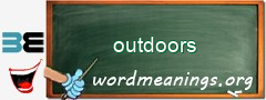 WordMeaning blackboard for outdoors